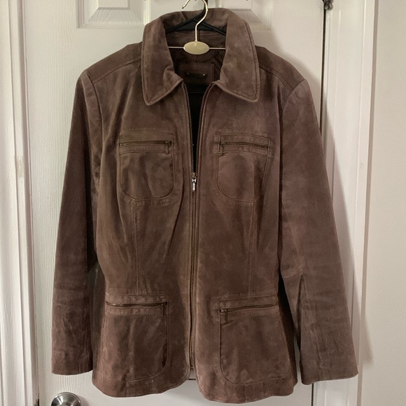 i.e. Relaxed Brown Leather Jacket Size M - Picture 1 of 12